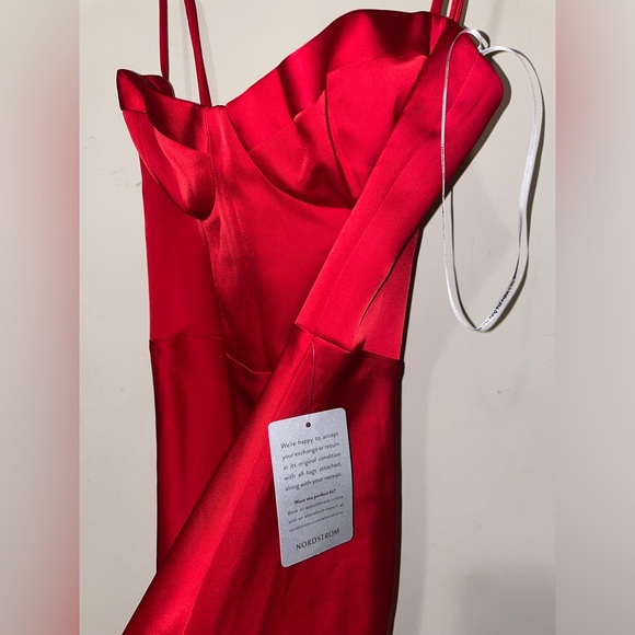 Katie May Flora Seamed Cocktail Dress Red - Picture 4 of 7